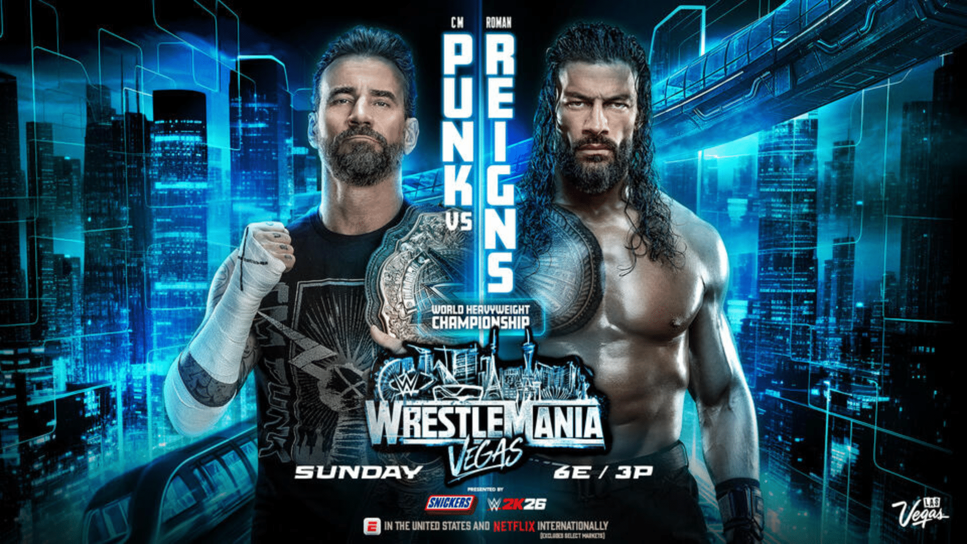 WWE WrestleMania 42 CM Punk vs Roman Reigns