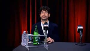 Tony Khan at ROH Supercard of Honor 2026 media scrum
