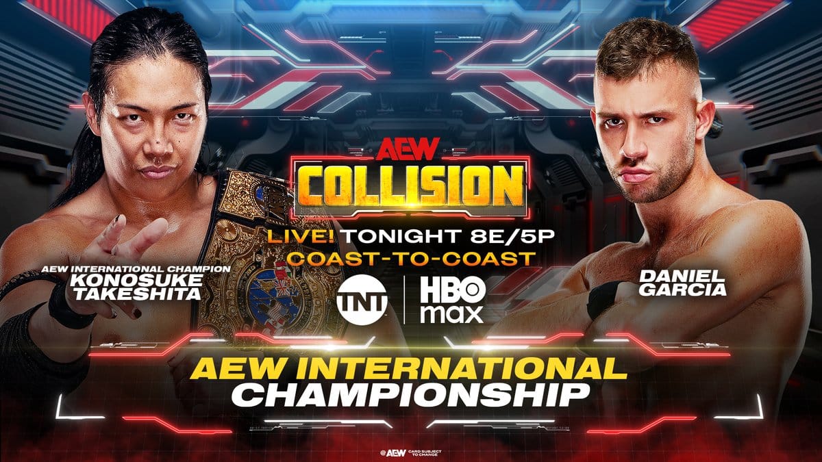 Konosuke Takeshita vs. Daniel Garcia AEW collision May 30, 2026