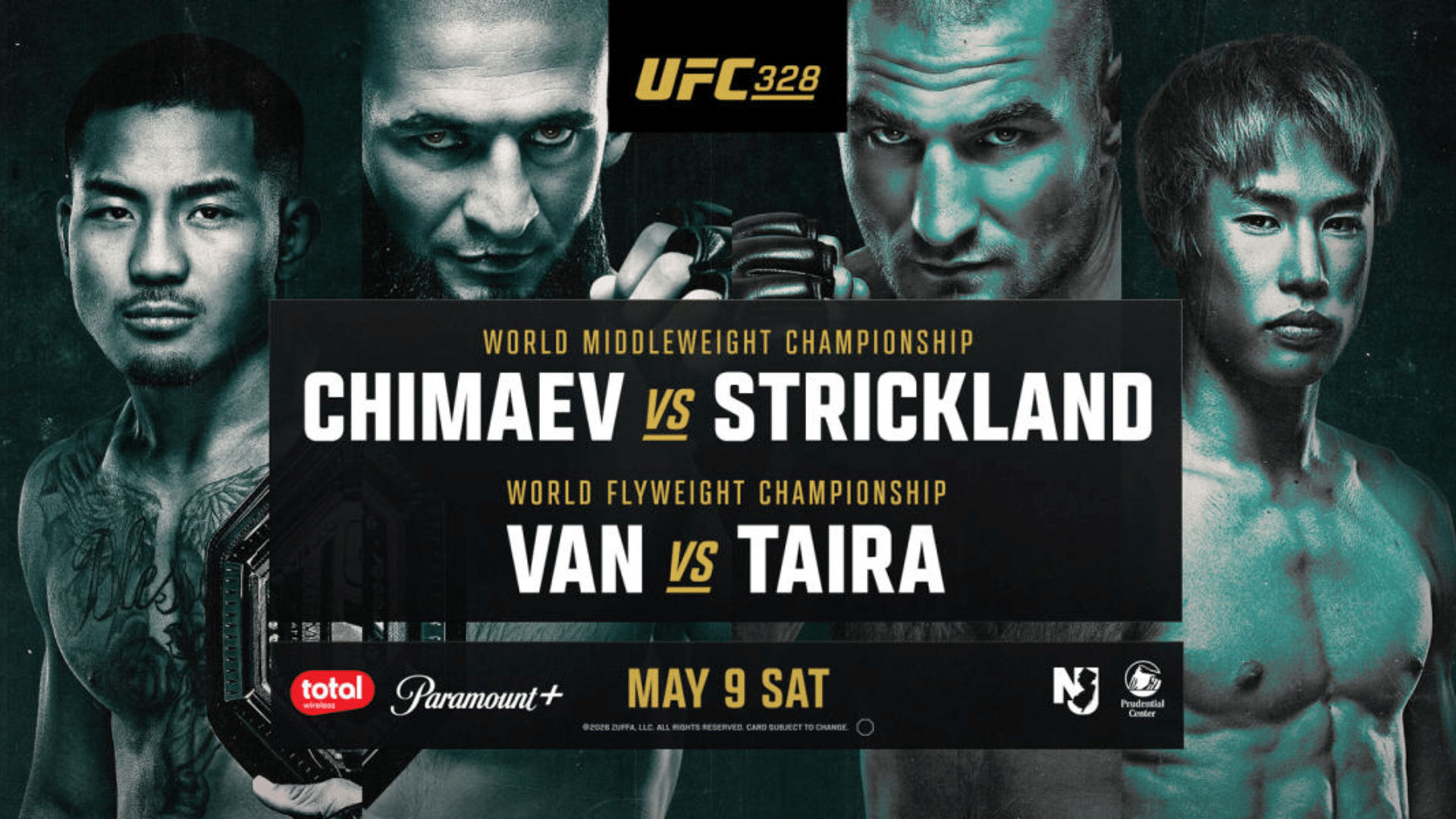 UFC 328 Main Events Poster
