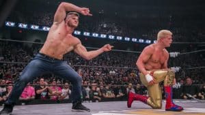 MJF and Cody Rhodes at AEW All Out