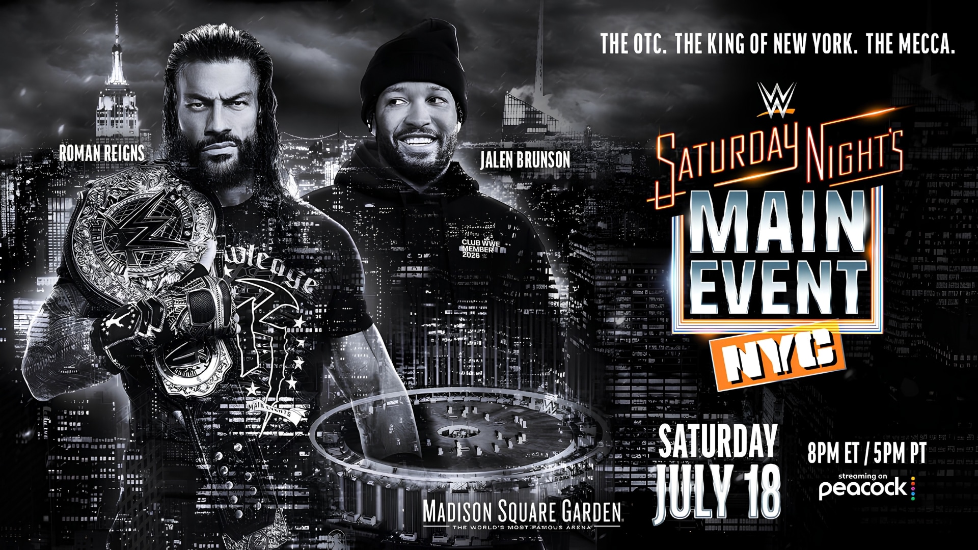 Roman Reigns Jalen Brunson WWE SNME MSG