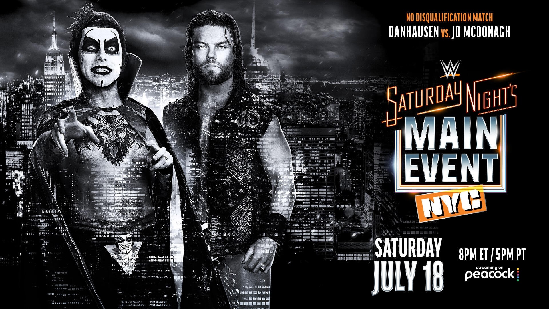 WWE Saturday Night's Main Event Poster Danhausen vs JD McDonagh (1)